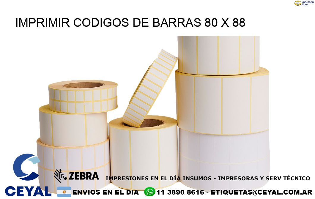 IMPRIMIR CODIGOS DE BARRAS 80 x 88