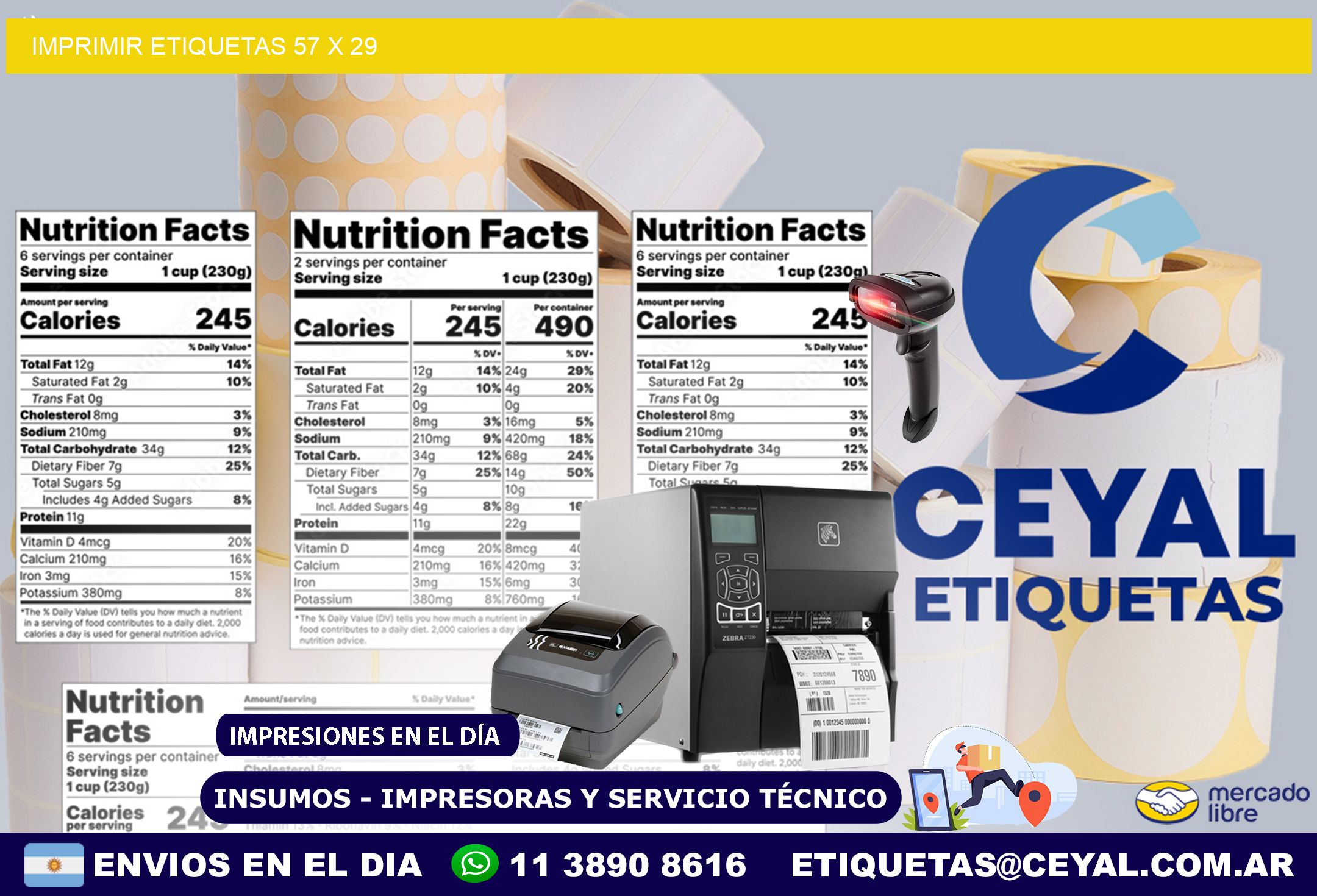 IMPRIMIR ETIQUETAS 57 x 29