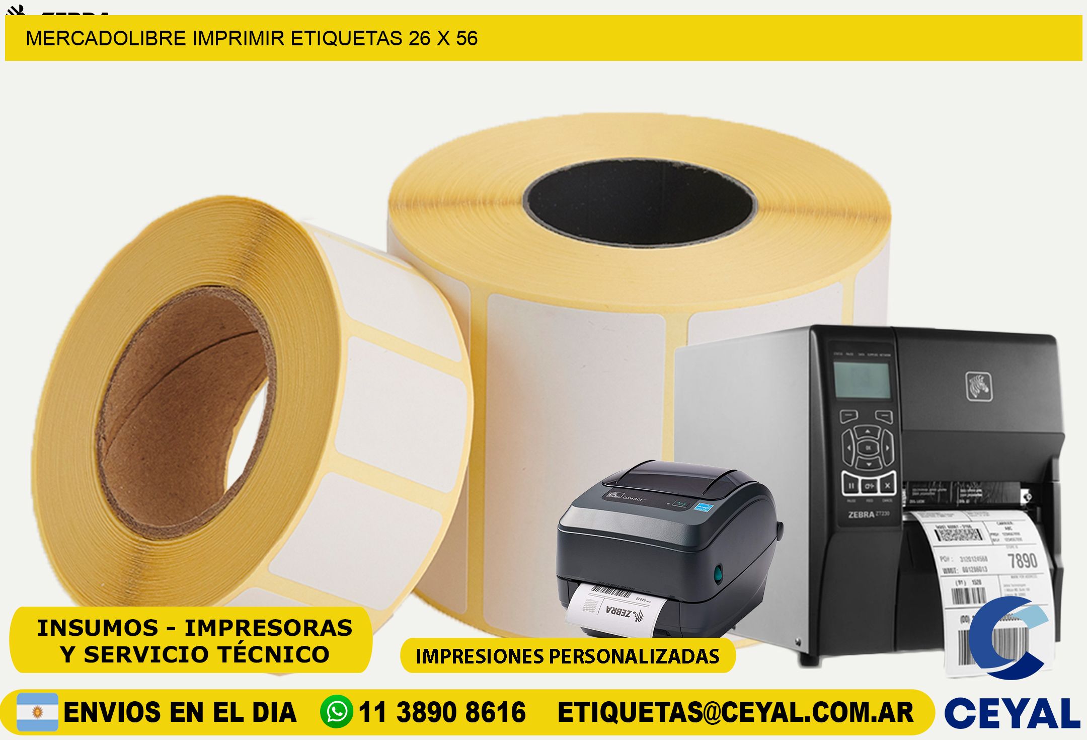 MERCADOLIBRE IMPRIMIR ETIQUETAS 26 x 56