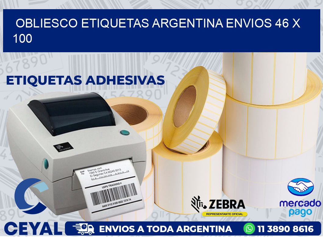 OBLIESCO ETIQUETAS ARGENTINA ENVIOS 46 x 100