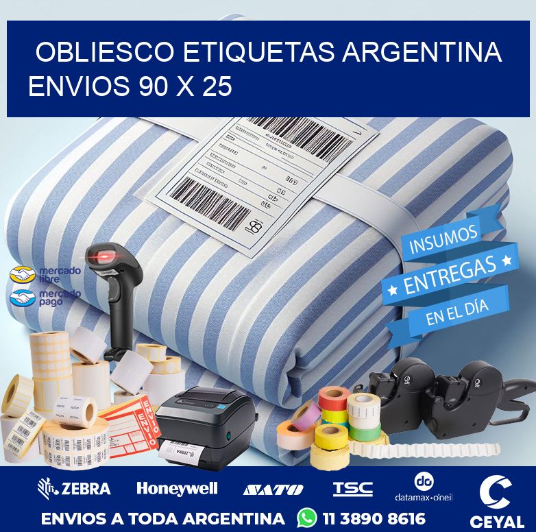 OBLIESCO ETIQUETAS ARGENTINA ENVIOS 90 x 25