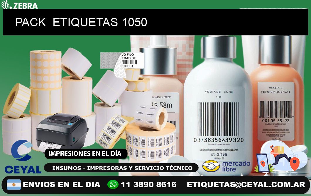 PACK  ETIQUETAS 1050