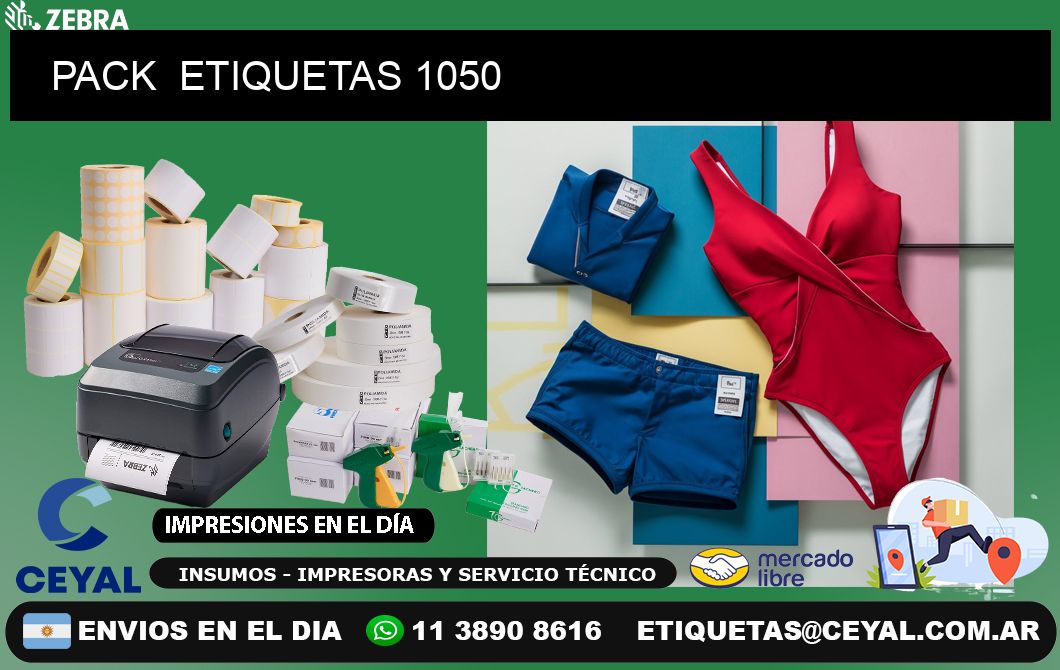 PACK  ETIQUETAS 1050