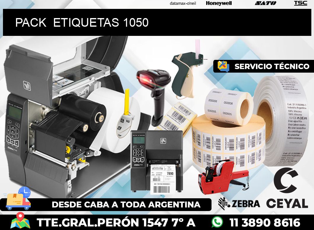 PACK  ETIQUETAS 1050