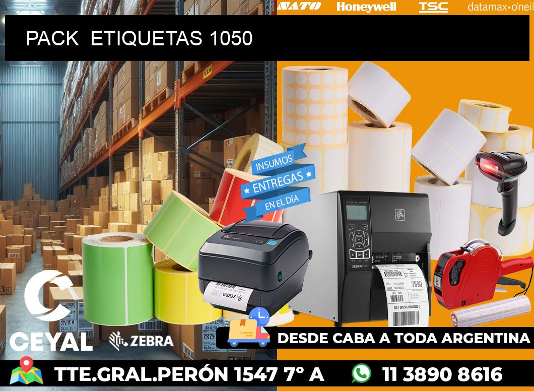 PACK  ETIQUETAS 1050