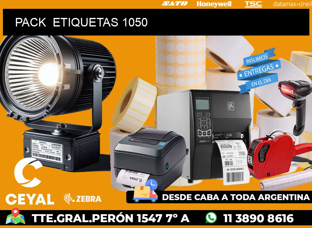 PACK  ETIQUETAS 1050