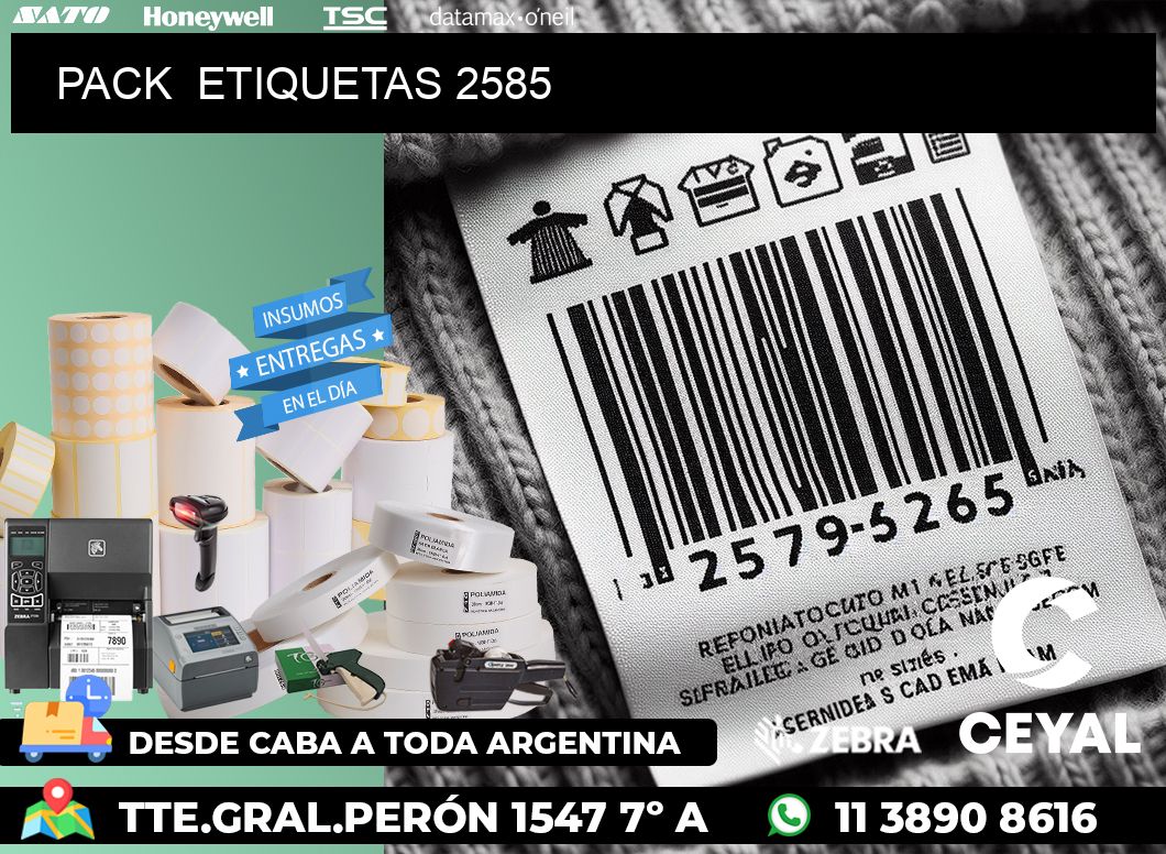 PACK  ETIQUETAS 2585