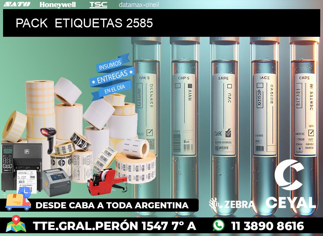 PACK  ETIQUETAS 2585