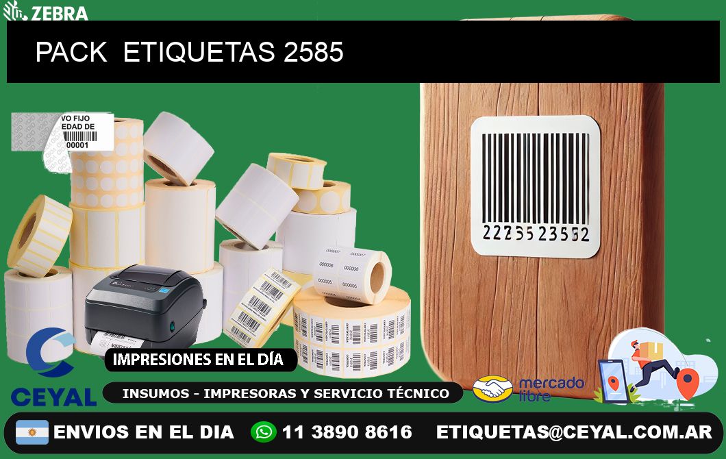 PACK  ETIQUETAS 2585