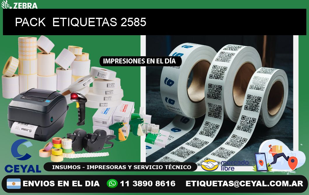 PACK  ETIQUETAS 2585