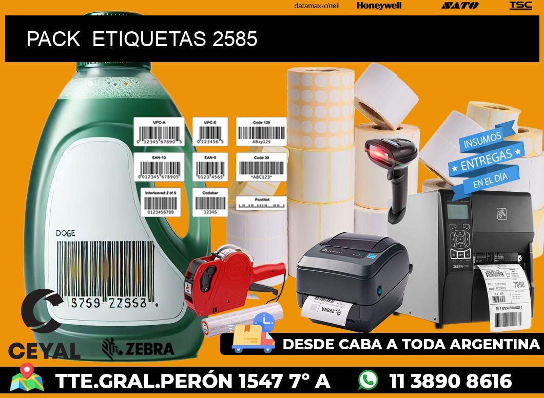 PACK  ETIQUETAS 2585