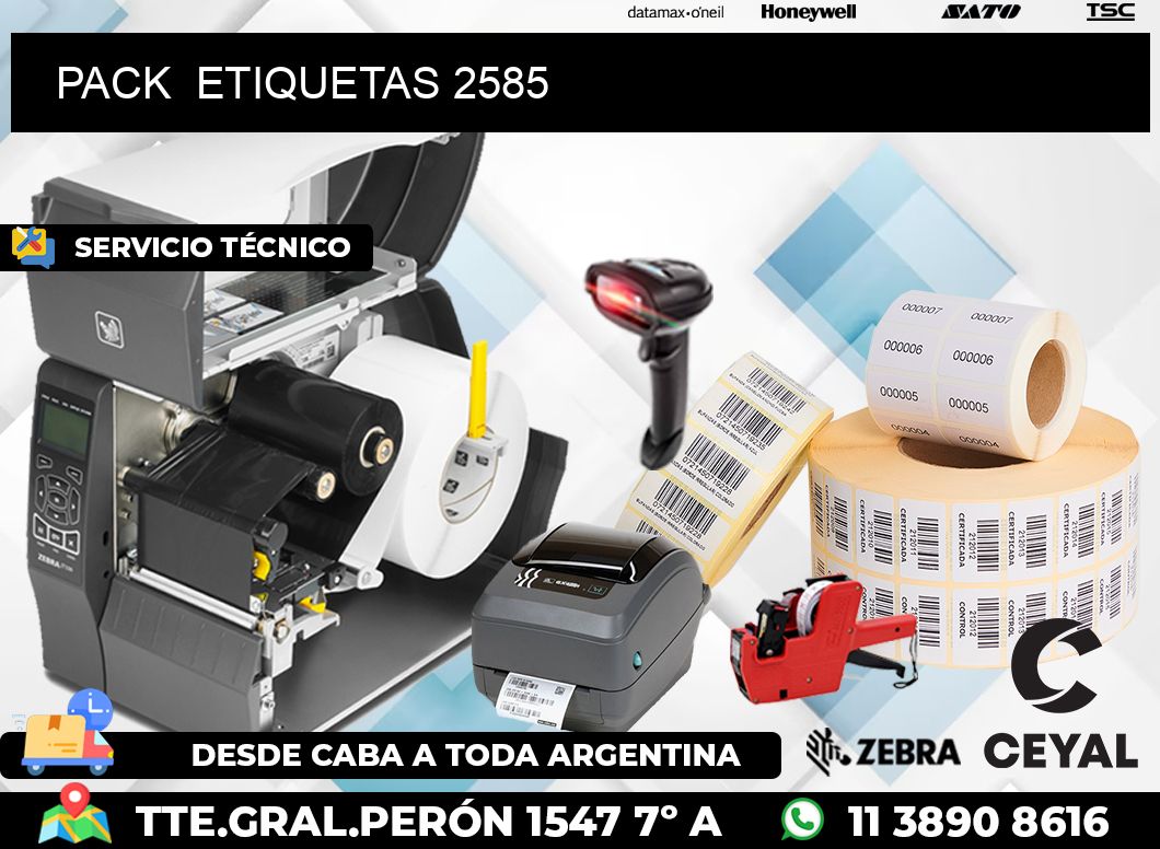 PACK  ETIQUETAS 2585