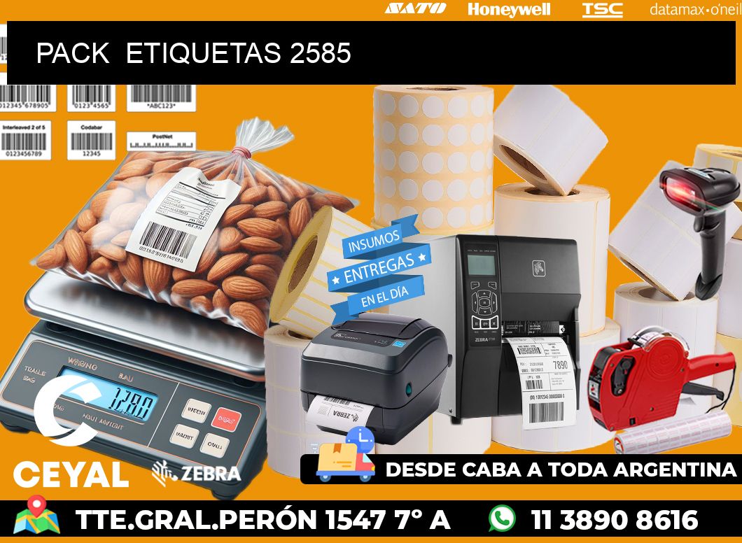 PACK  ETIQUETAS 2585