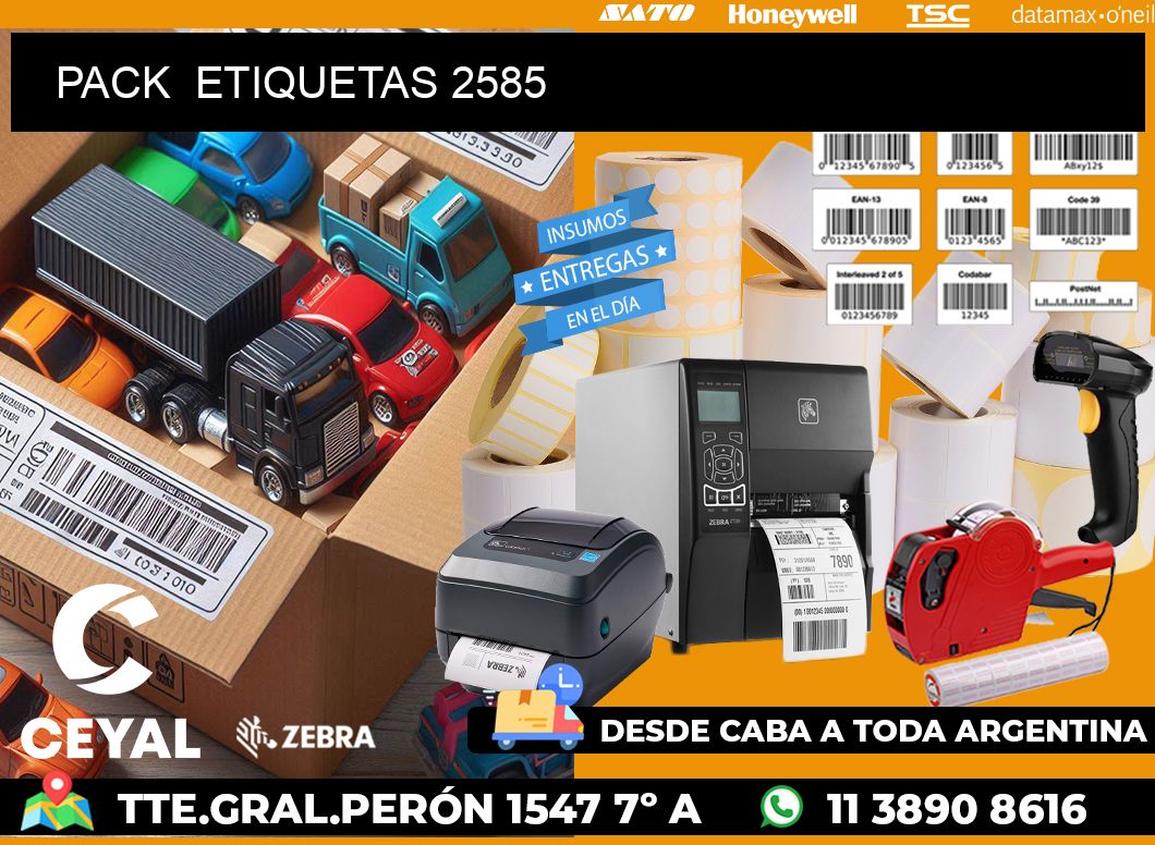 PACK  ETIQUETAS 2585