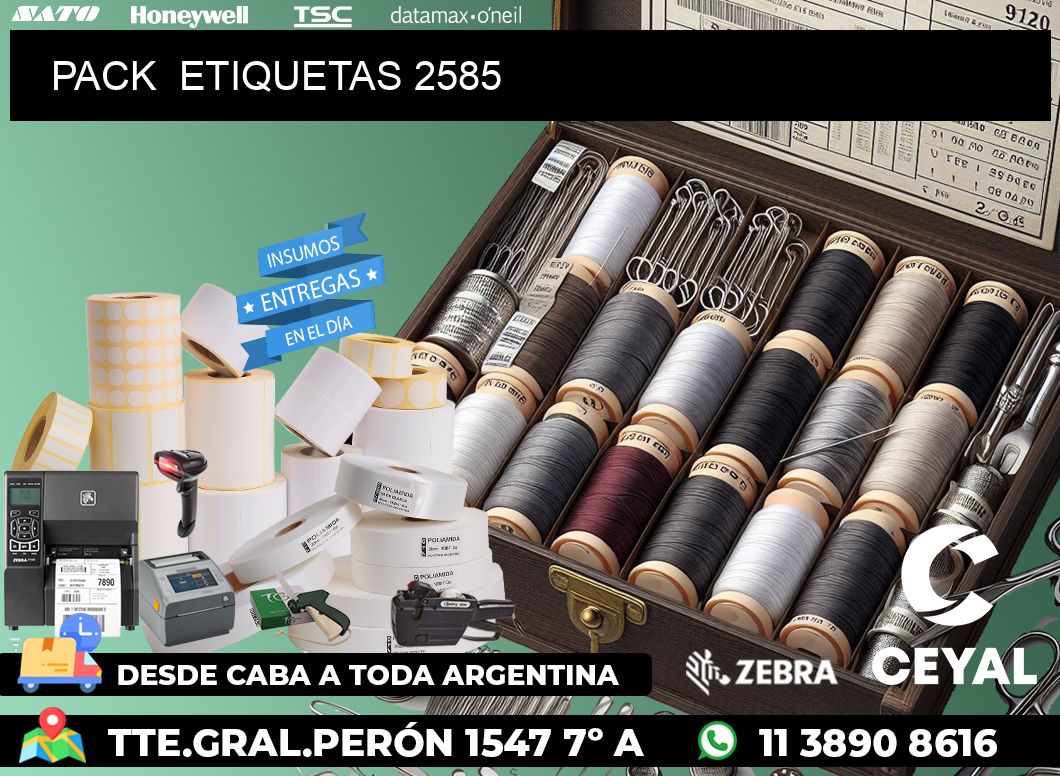 PACK  ETIQUETAS 2585