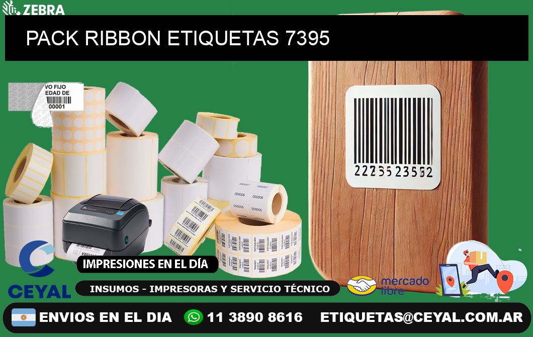 PACK RIBBON ETIQUETAS 7395