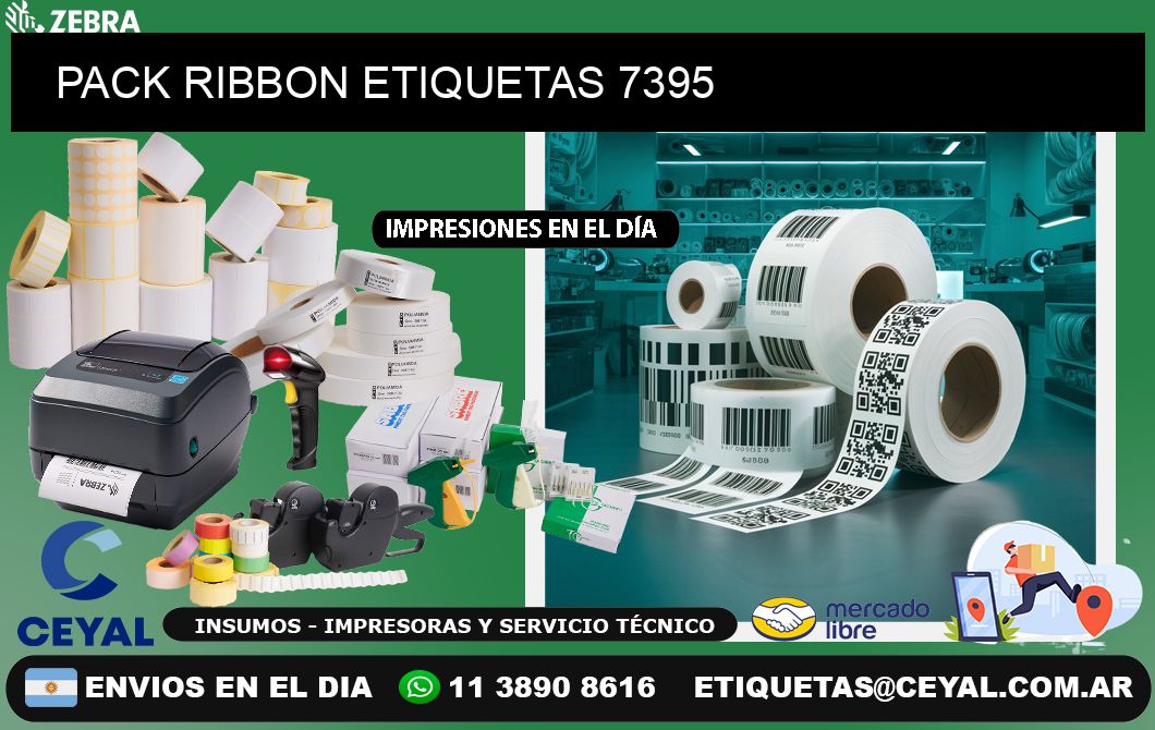 PACK RIBBON ETIQUETAS 7395