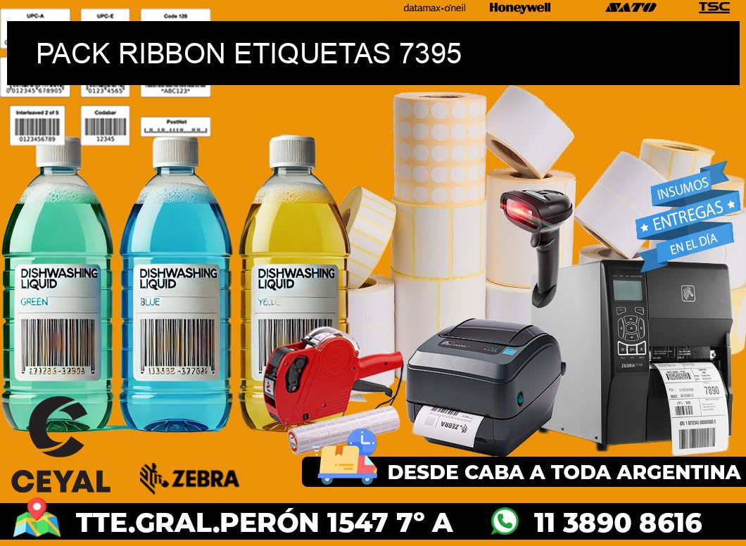 PACK RIBBON ETIQUETAS 7395