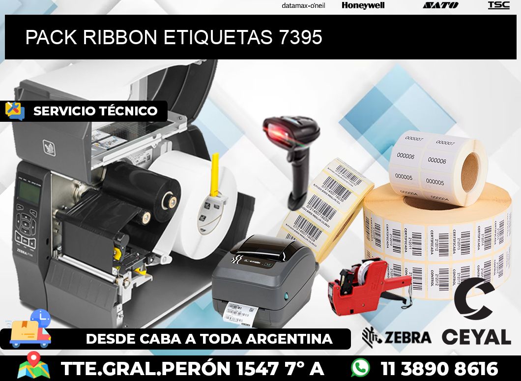 PACK RIBBON ETIQUETAS 7395