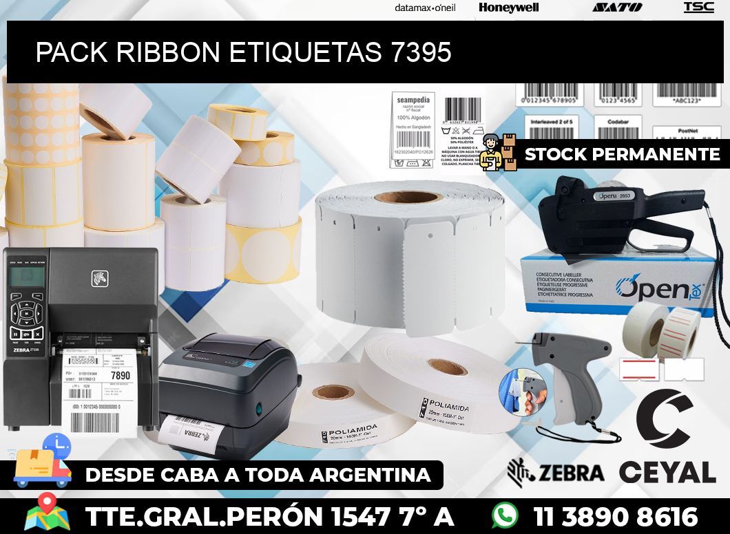 PACK RIBBON ETIQUETAS 7395