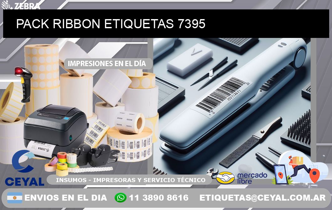 PACK RIBBON ETIQUETAS 7395