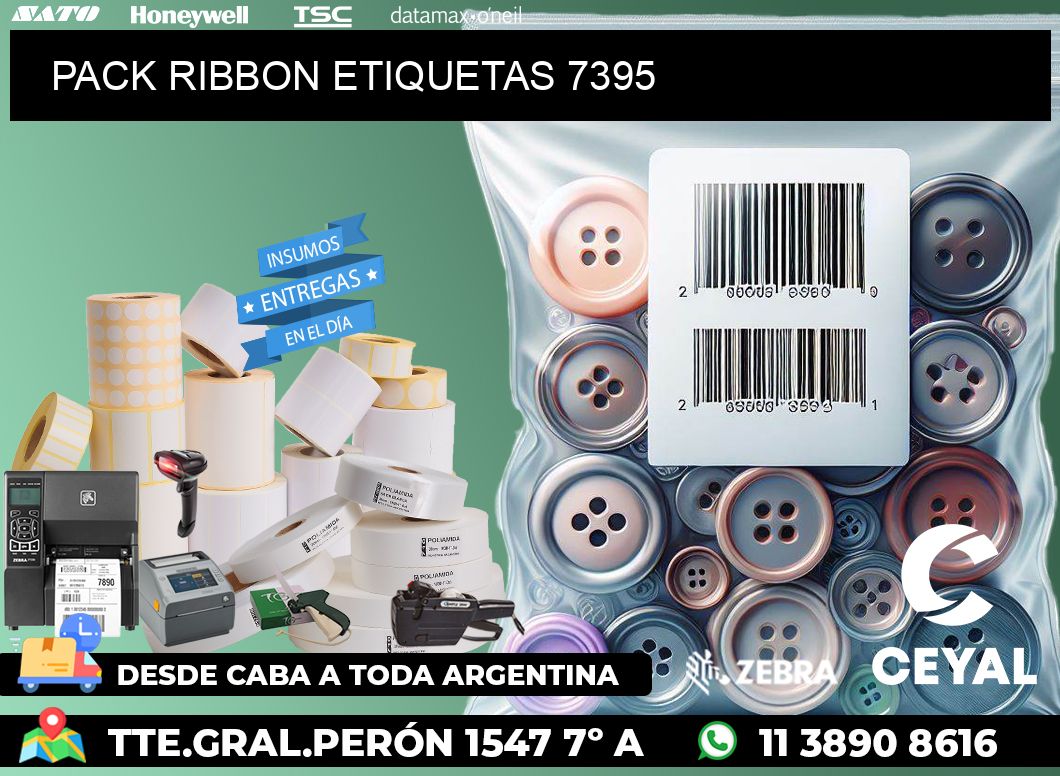 PACK RIBBON ETIQUETAS 7395