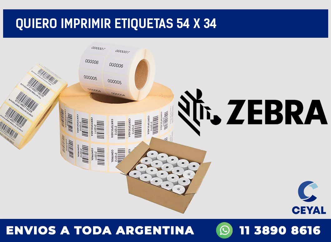 QUIERO IMPRIMIR ETIQUETAS 54 x 34