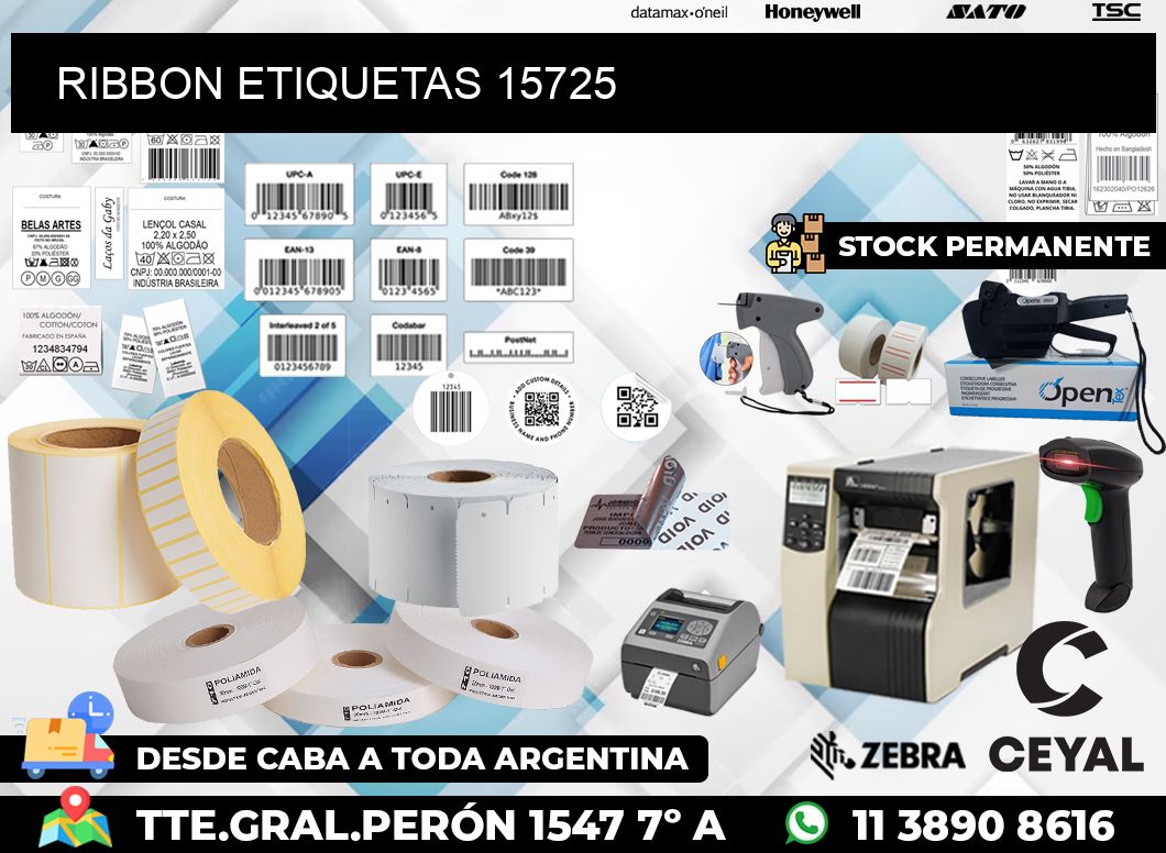 RIBBON ETIQUETAS 15725