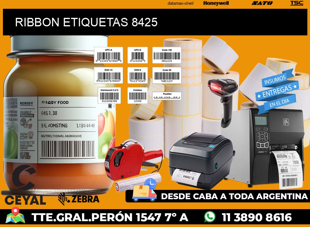 RIBBON ETIQUETAS 8425