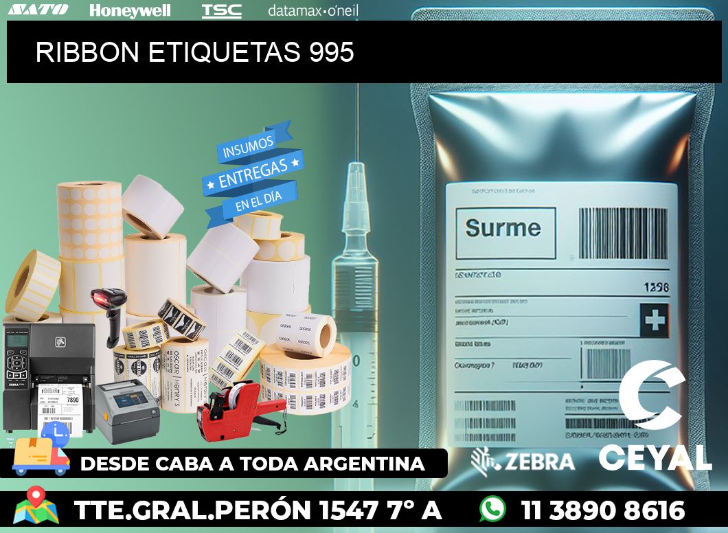 RIBBON ETIQUETAS 995