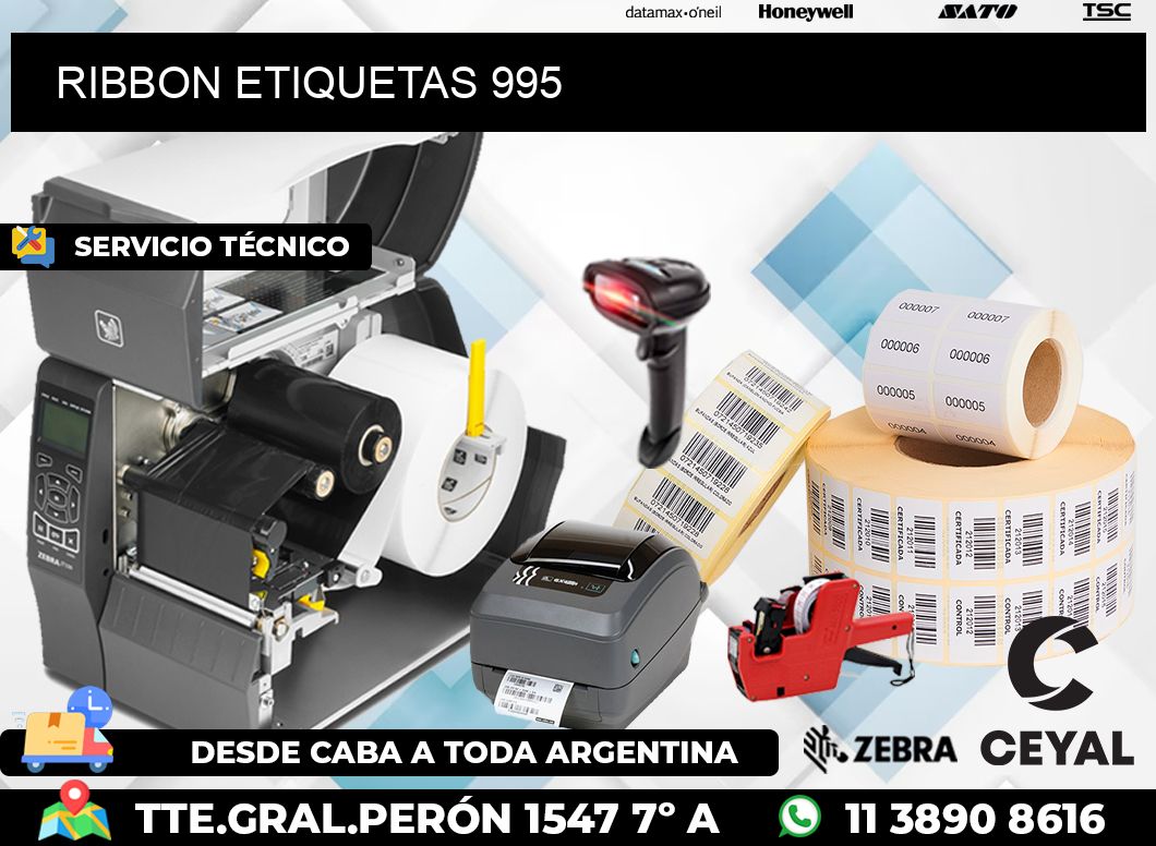 RIBBON ETIQUETAS 995