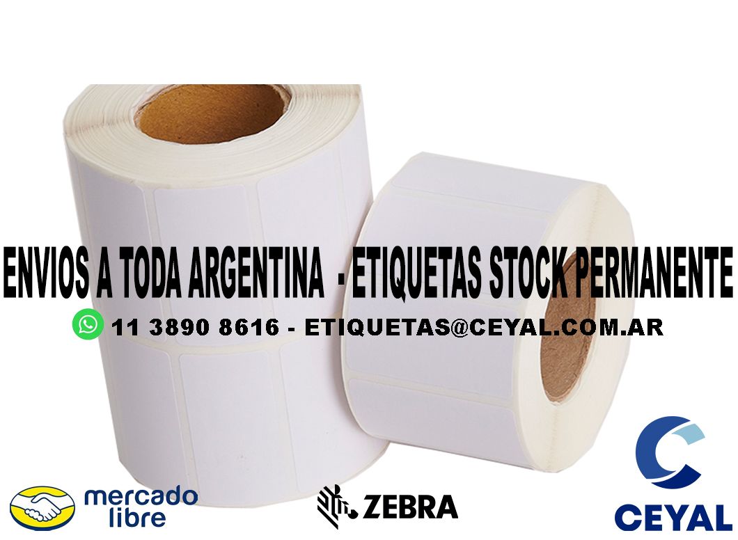 10 PACK DE ETIQUETAS 42 x 38 X 1300 UNIDADES