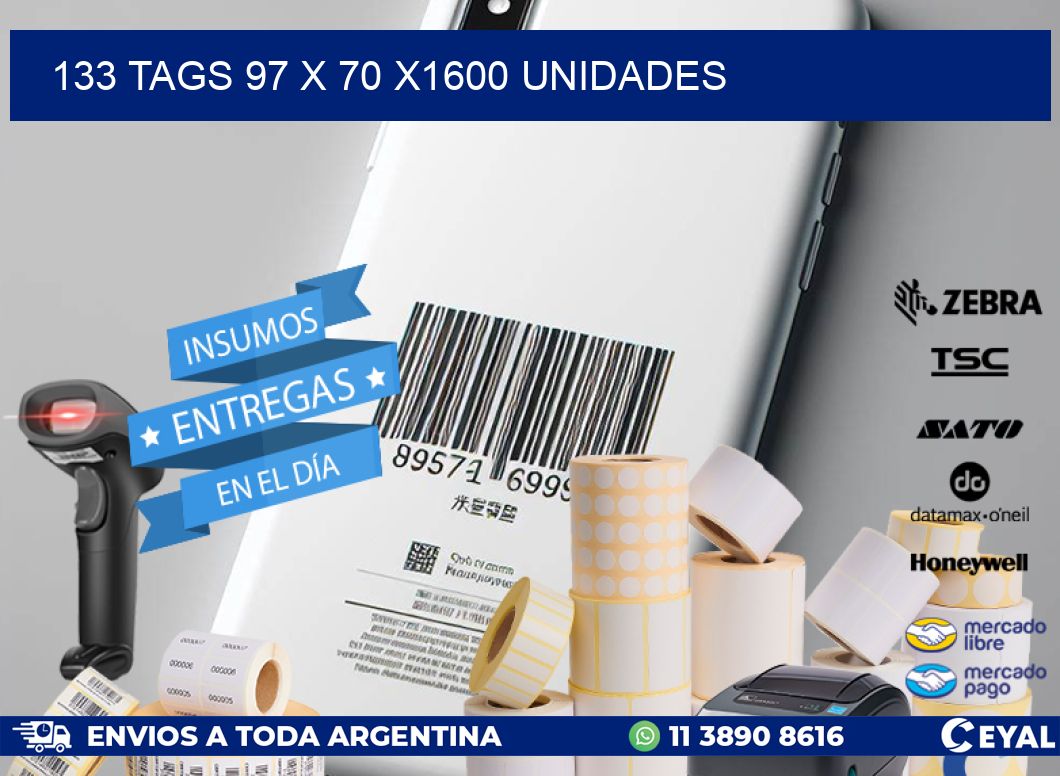 133 TAGS 97 x 70 X1600 UNIDADES