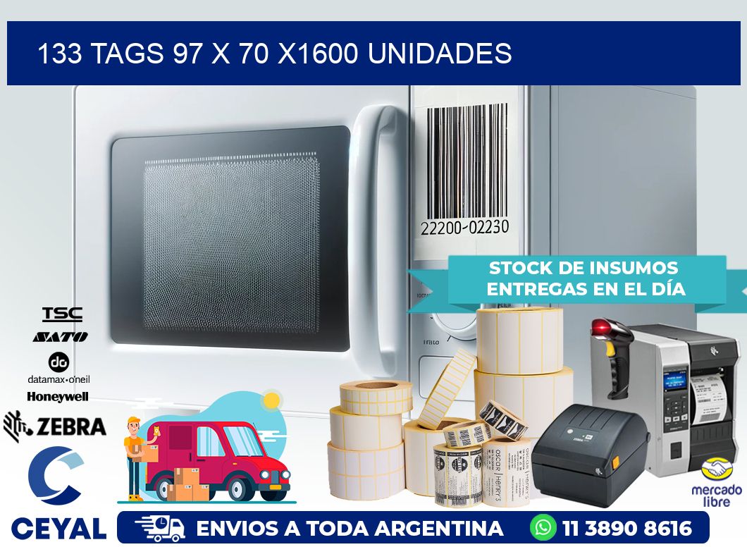 133 TAGS 97 x 70 X1600 UNIDADES