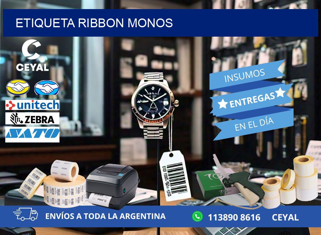 ETIQUETA RIBBON MONOS