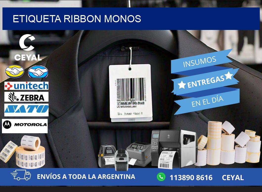 ETIQUETA RIBBON MONOS