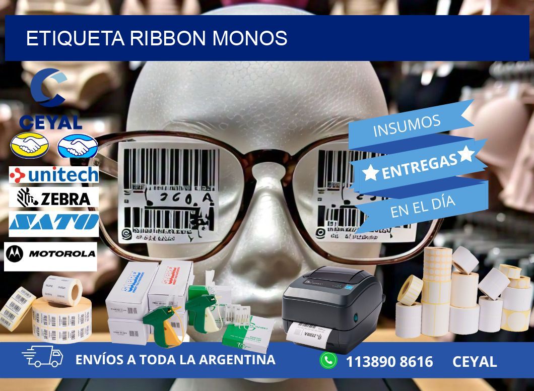 ETIQUETA RIBBON MONOS