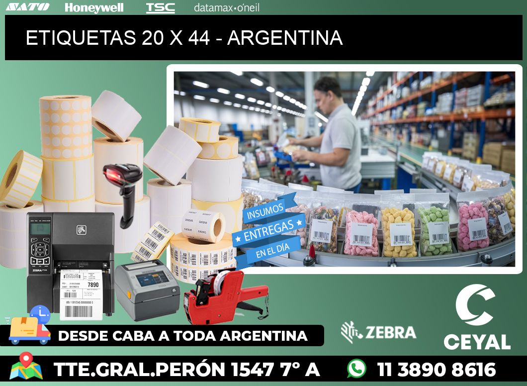 ETIQUETAS 20 x 44 - ARGENTINA