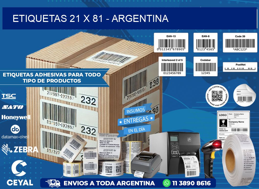 ETIQUETAS 21 x 81 – ARGENTINA