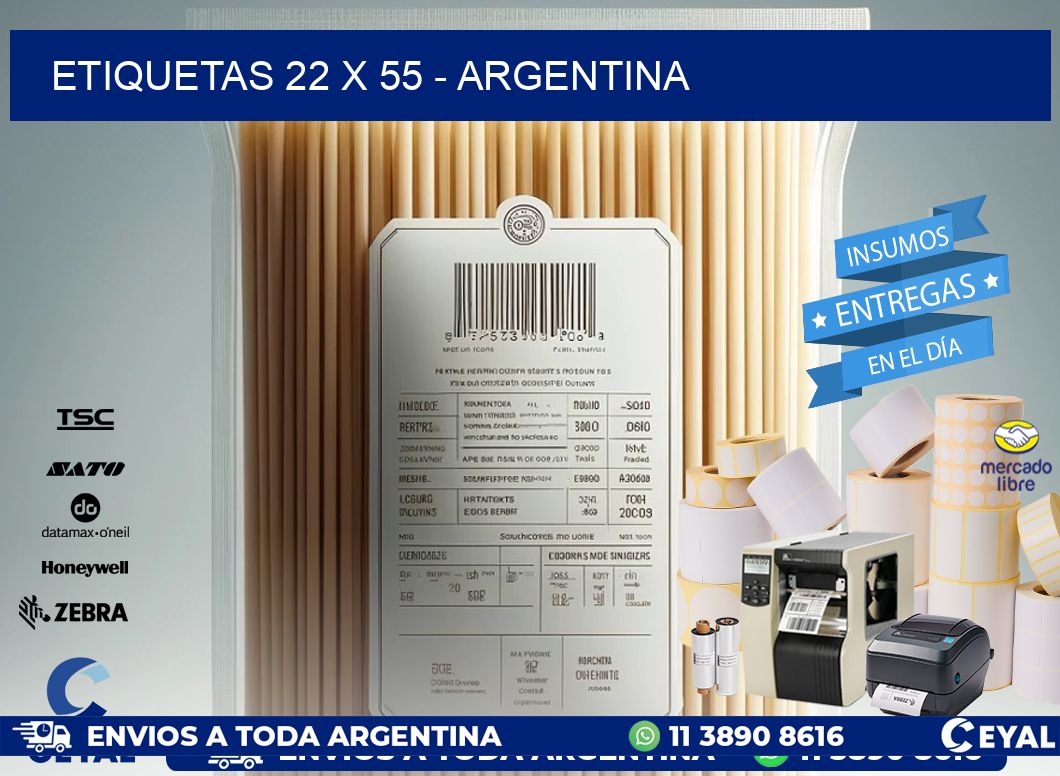 ETIQUETAS 22 x 55 - ARGENTINA