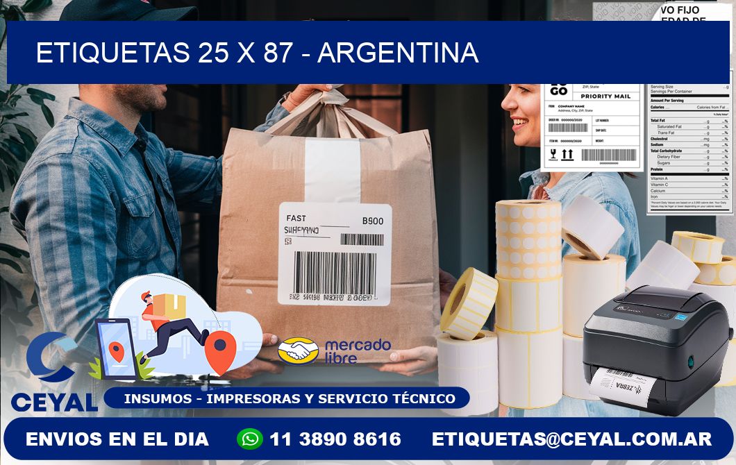 ETIQUETAS 25 x 87 - ARGENTINA