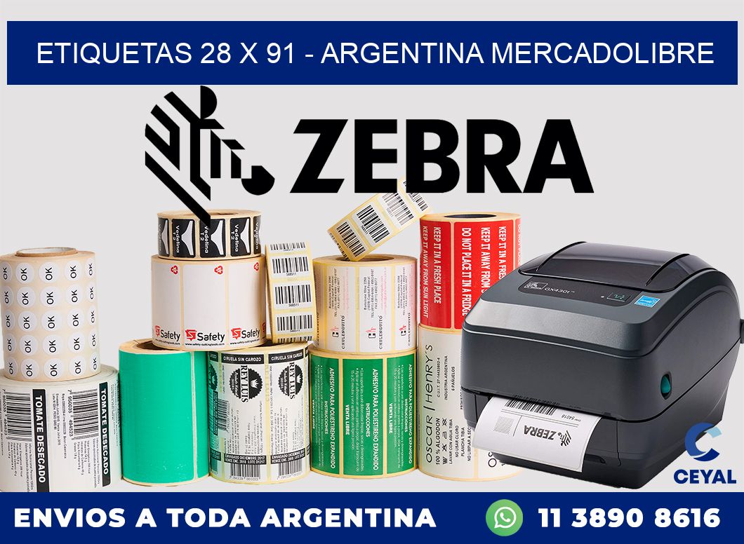 ETIQUETAS 28 x 91 – ARGENTINA MERCADOLIBRE