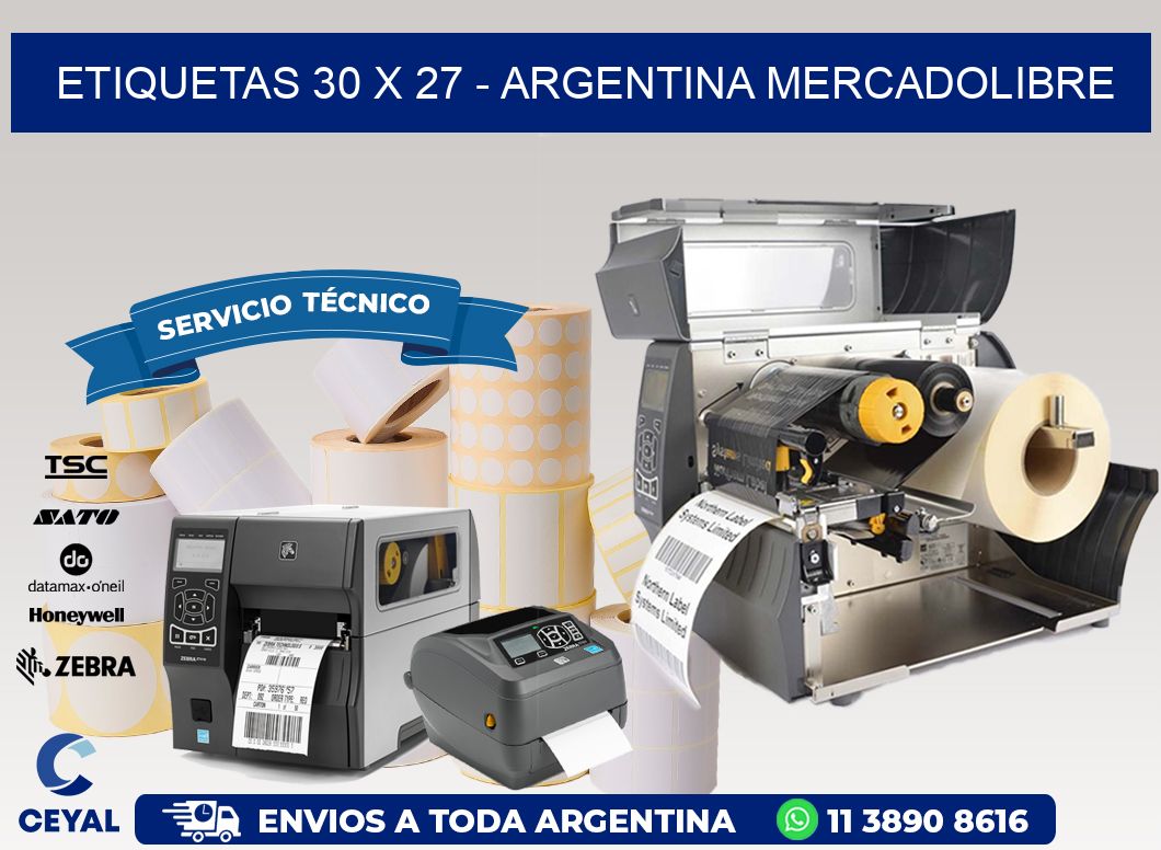 ETIQUETAS 30 x 27 - ARGENTINA MERCADOLIBRE