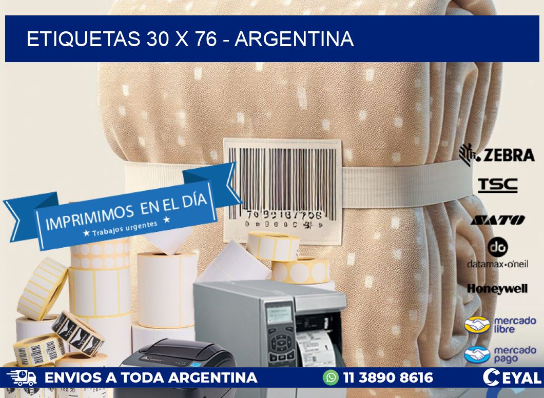 ETIQUETAS 30 x 76 - ARGENTINA