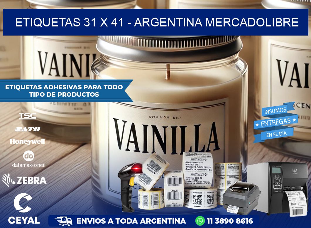 ETIQUETAS 31 x 41 – ARGENTINA MERCADOLIBRE