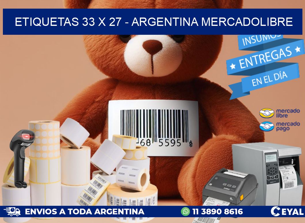 ETIQUETAS 33 x 27 - ARGENTINA MERCADOLIBRE