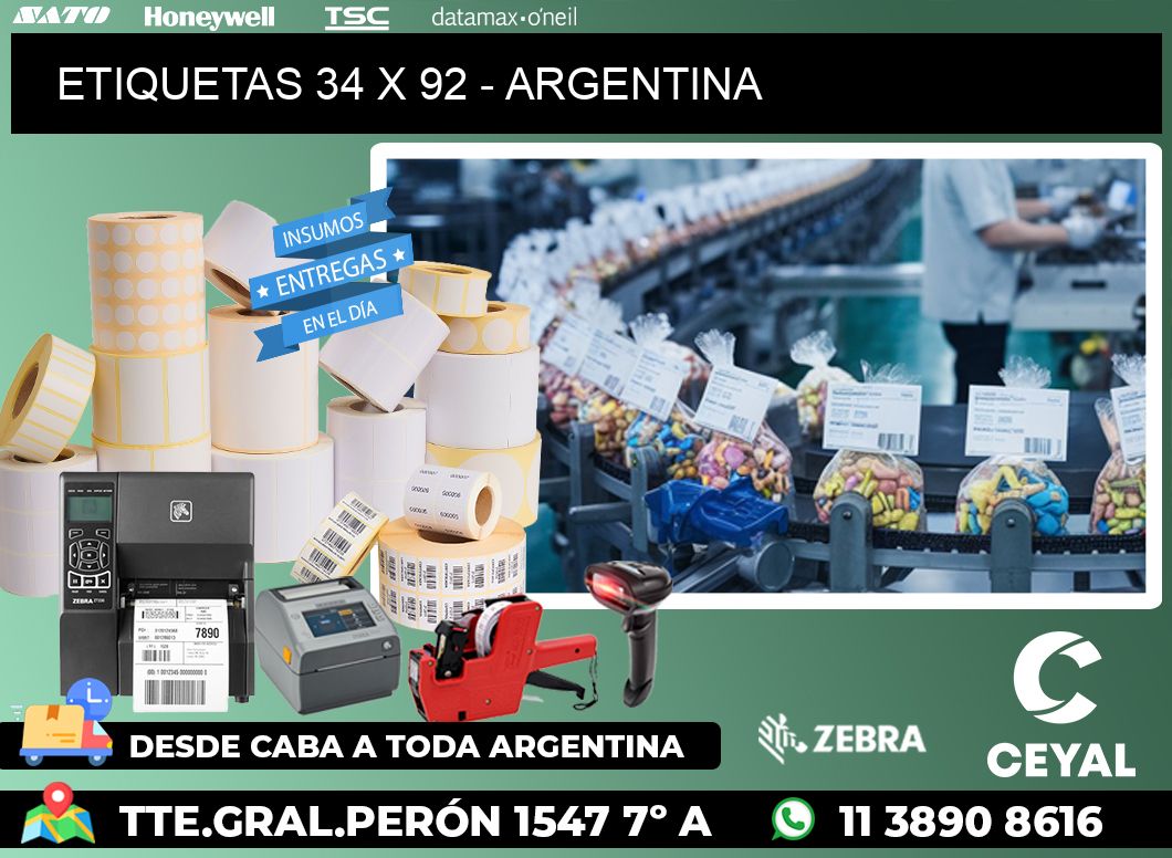 ETIQUETAS 34 x 92 - ARGENTINA