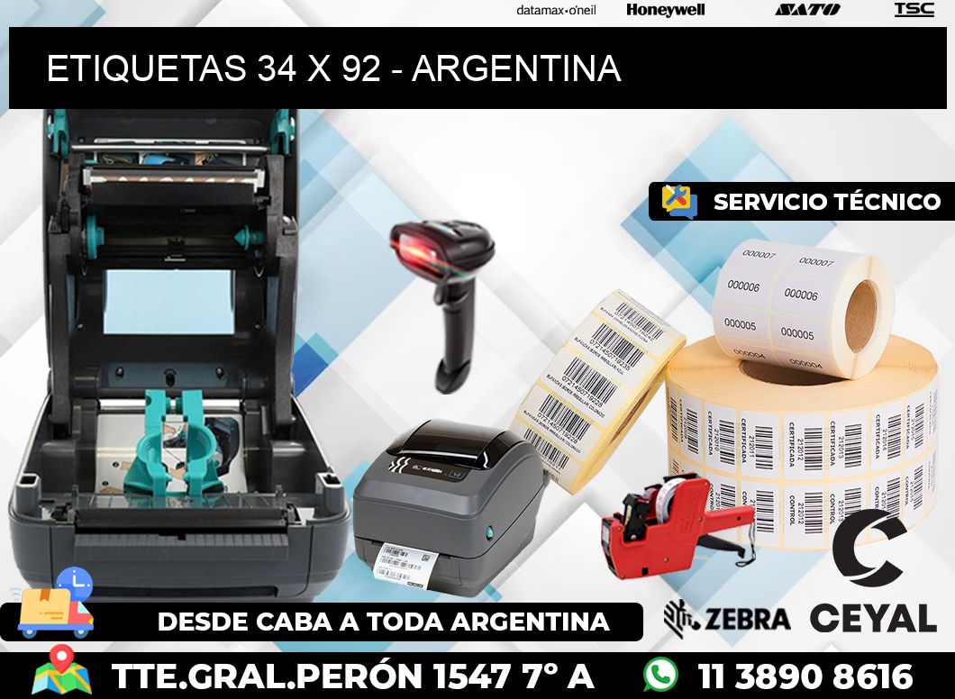 ETIQUETAS 34 x 92 - ARGENTINA