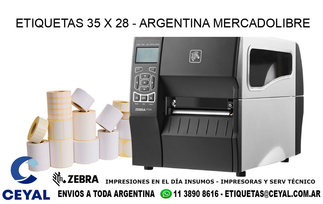 ETIQUETAS 35 x 28 - ARGENTINA MERCADOLIBRE