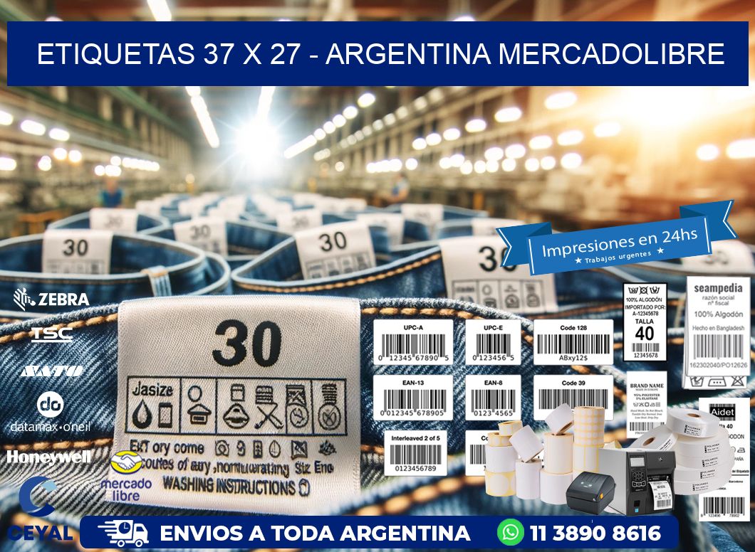 ETIQUETAS 37 x 27 - ARGENTINA MERCADOLIBRE